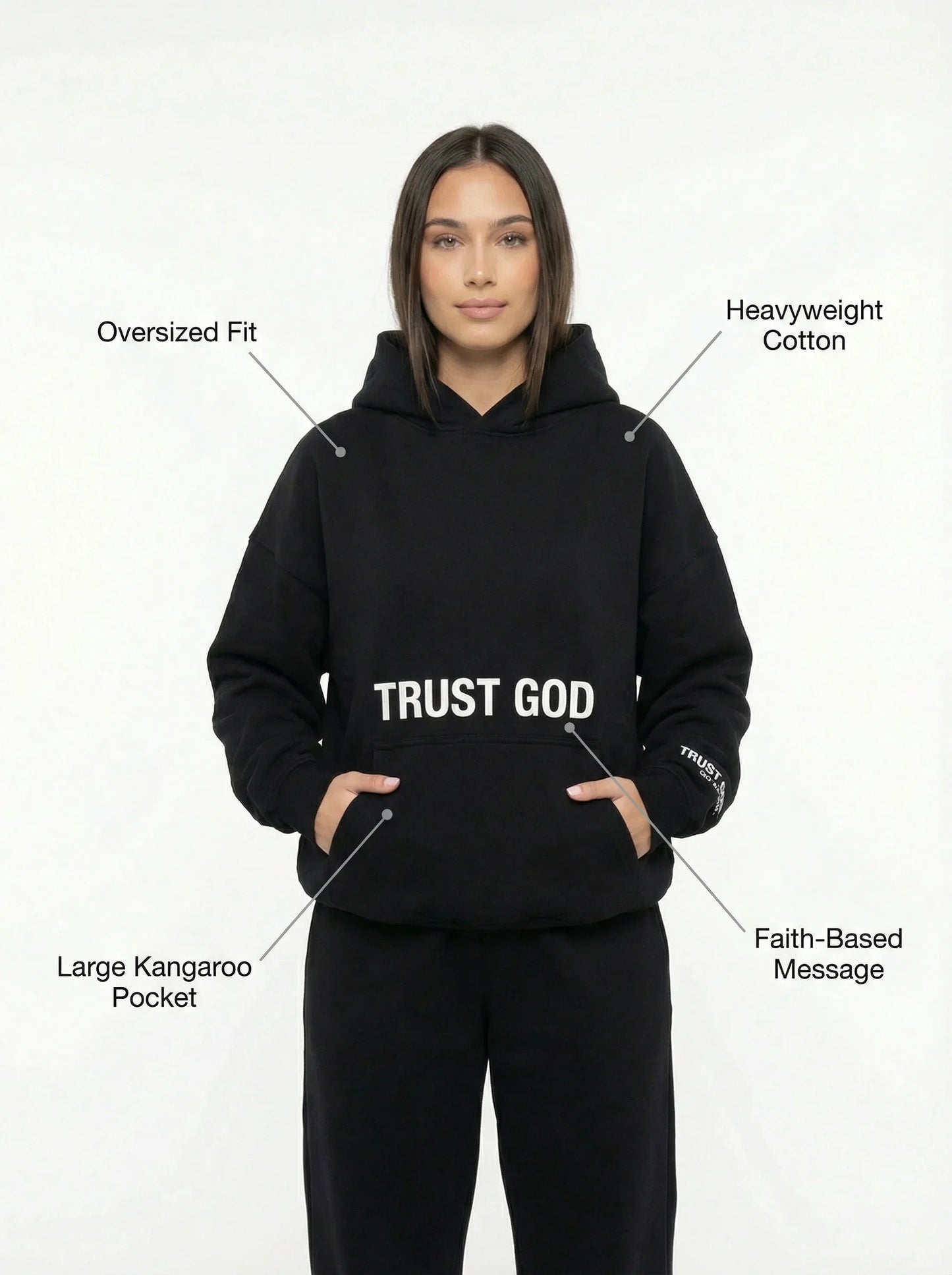 Trust God Hoodie (Black)