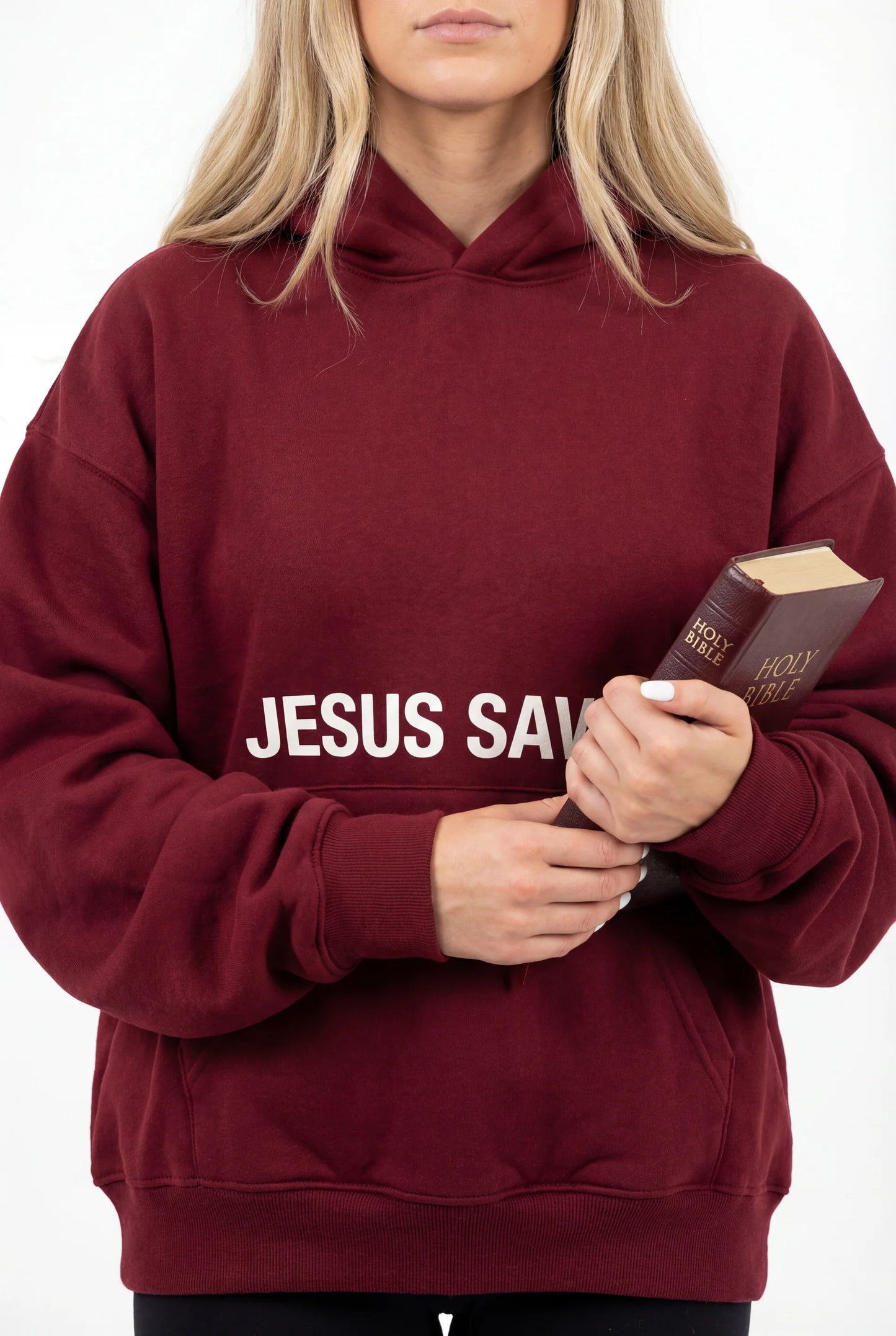 Jesus Saves Hoodie (Maroon)