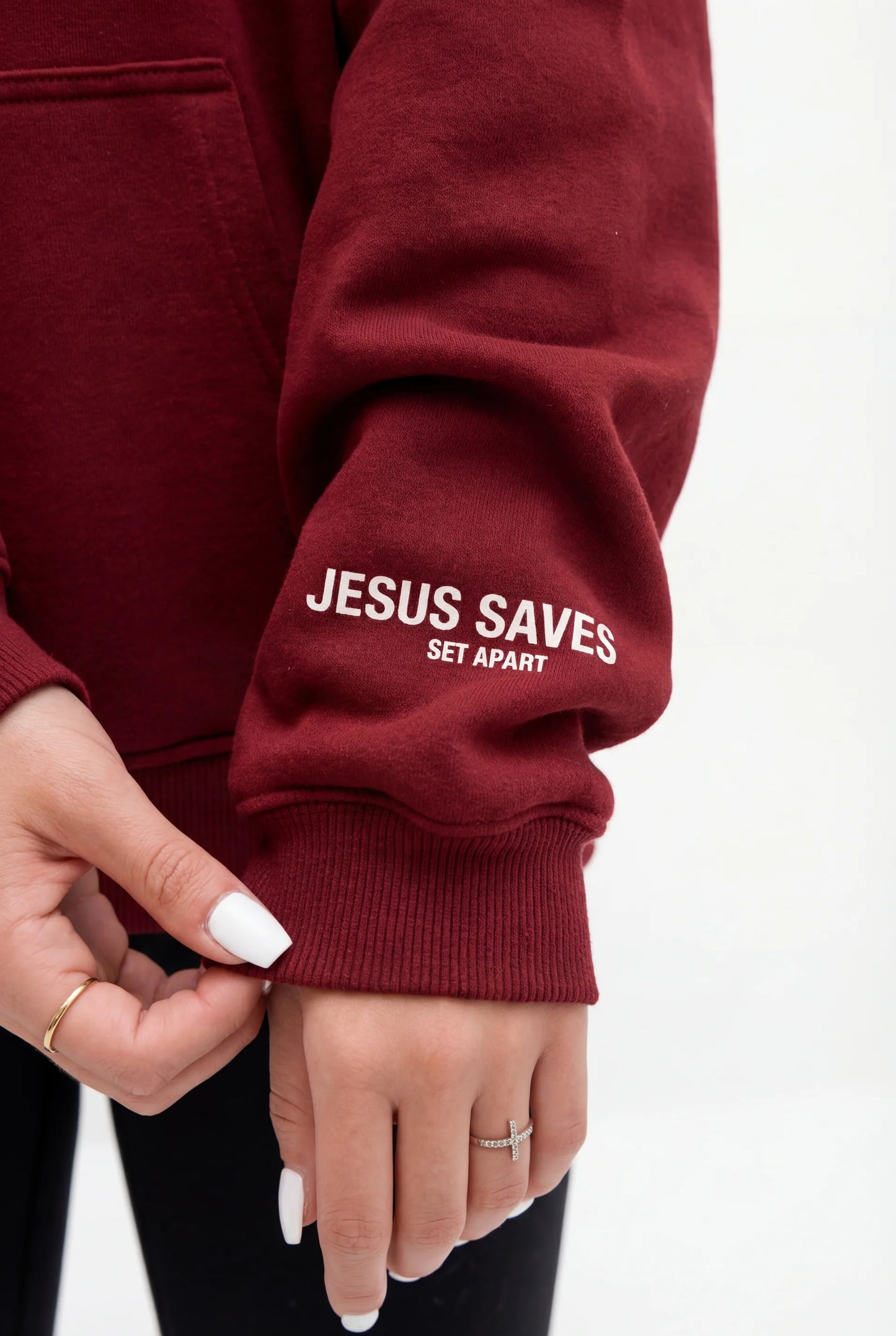 Jesus Saves Hoodie (Maroon)